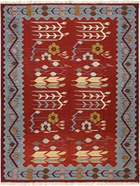 New Handwoven Turkish Kilim Rug - 8' 10" x 11' 5" (106" x 137")