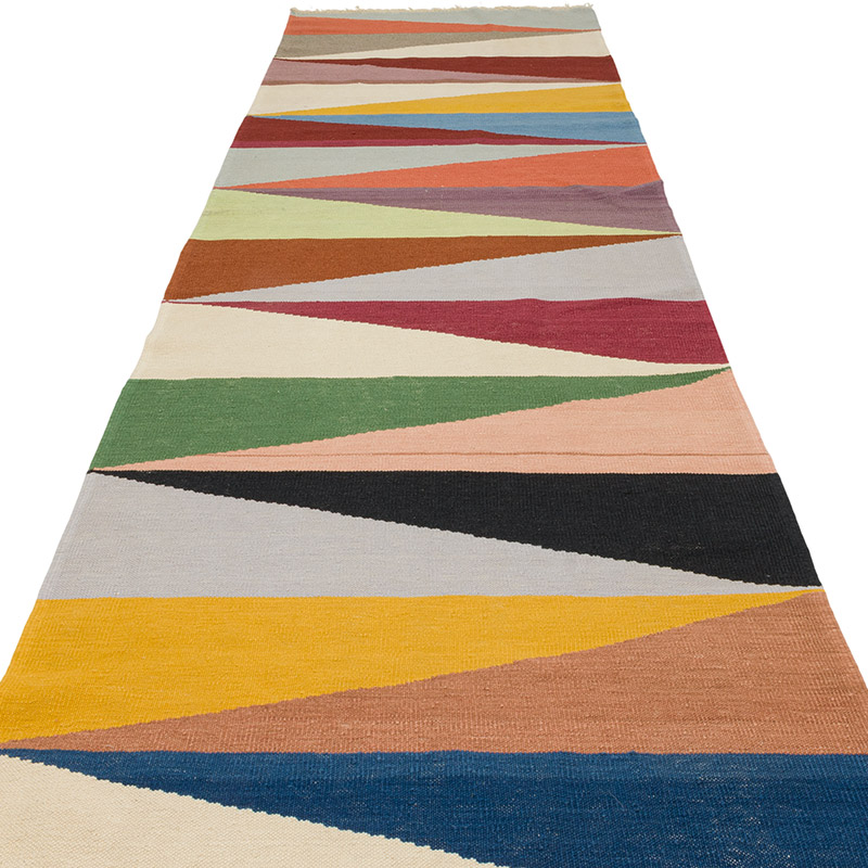 Nueva Alfombra Turca Kilim - 104 cm x 381 cm - K0091736