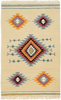 New Handwoven Turkish Kilim Rug - 4'  x 6' 3" (48" x 75")