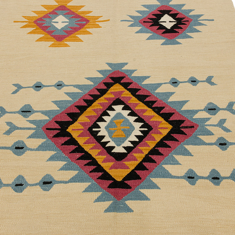 Nueva Alfombra Turca Kilim - 122 cm x 190 cm - K0091741