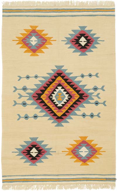 Yeni Kök Boya El Dokuma Kilim - 122 cm x 190 cm
