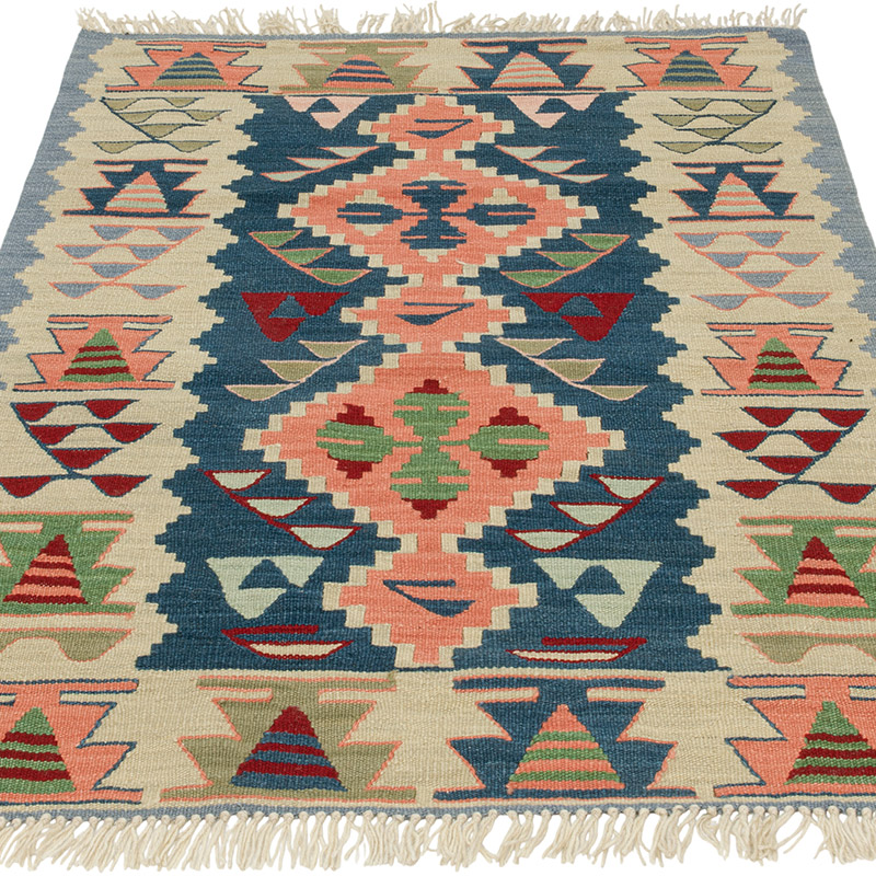 Yeni Kök Boya El Dokuma Kilim - 92 cm x 117 cm - K0091742