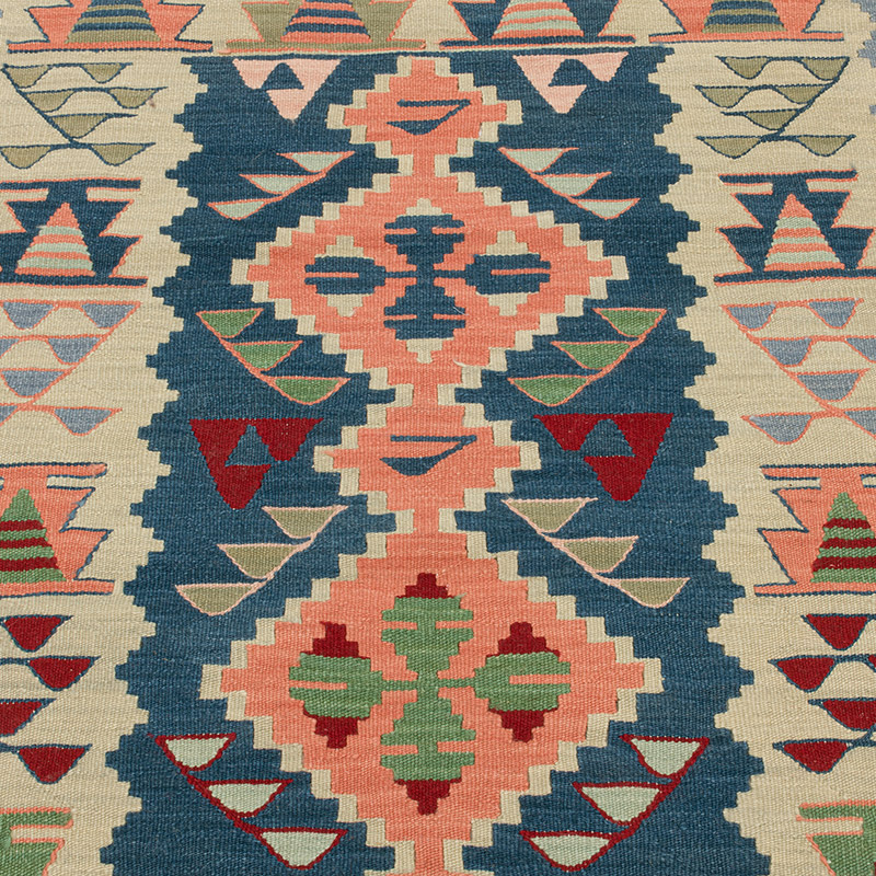 Yeni Kök Boya El Dokuma Kilim - 92 cm x 117 cm - K0091742