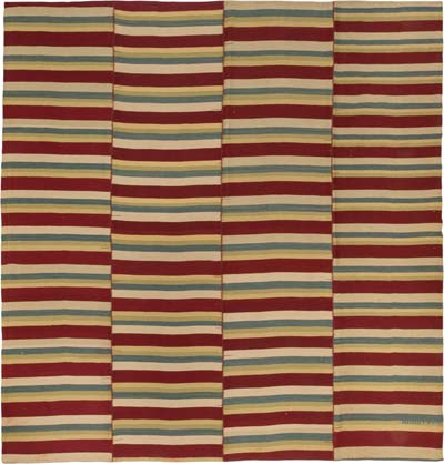 New Handwoven Turkish Kilim Rug - 10' 11" x 11' 7" (131" x 139")