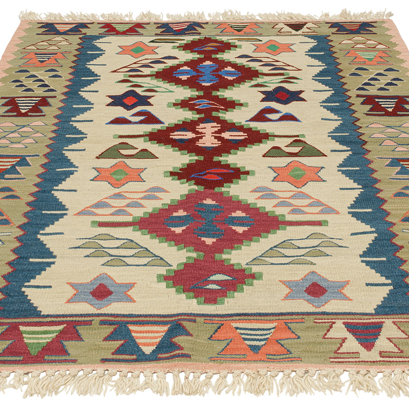 Nueva Alfombra Turca Kilim - 127 cm x 174 cm - K0091747