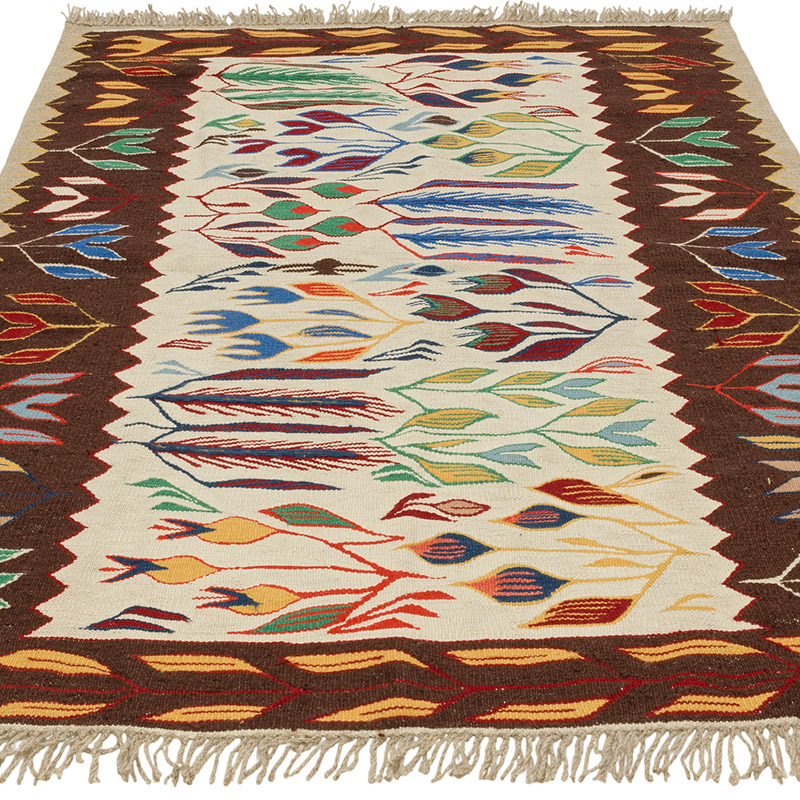 Nueva Alfombra Turca Kilim - 121 cm x 168 cm - K0091748