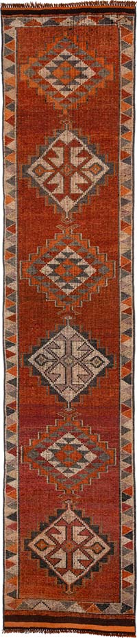 Vintage Tribal Runner Rug - 2' 10" x 13' 2" (34" x 158")