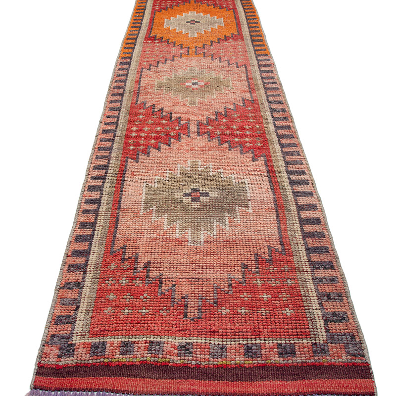 Vintage Tribal Runner Rug - 2' 10" x 10' 4" (34" x 124") - K0091761