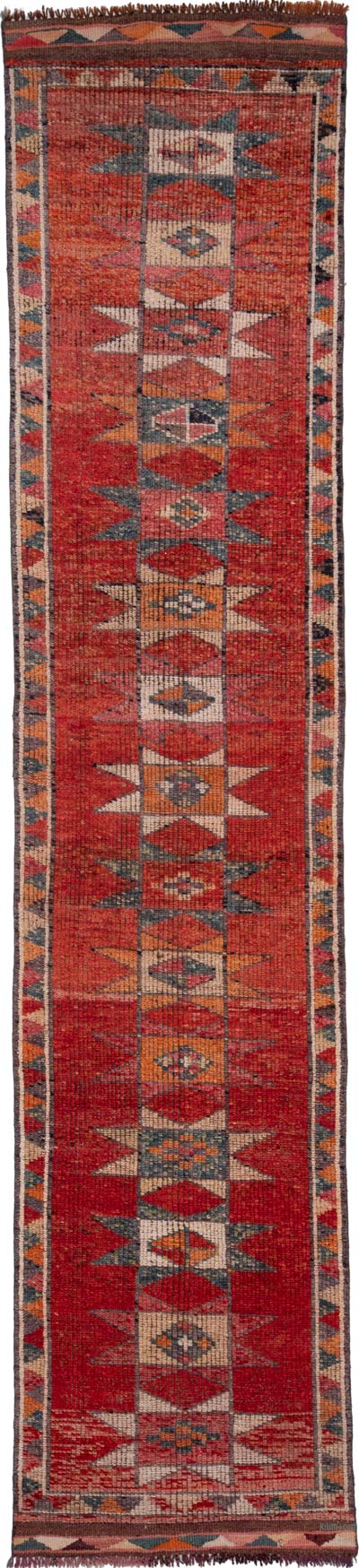Vintage Tribal Runner Rug - 2' 7" x 12' 10" (31" x 154")