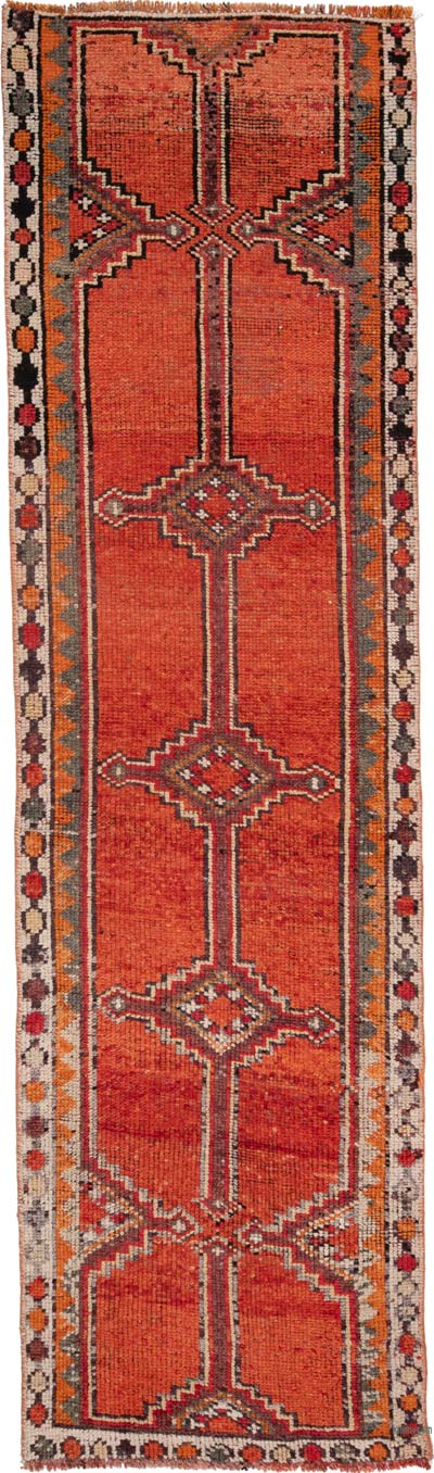 Vintage Tribal Runner Rug - 2' 9" x 9' 9" (33" x 117")