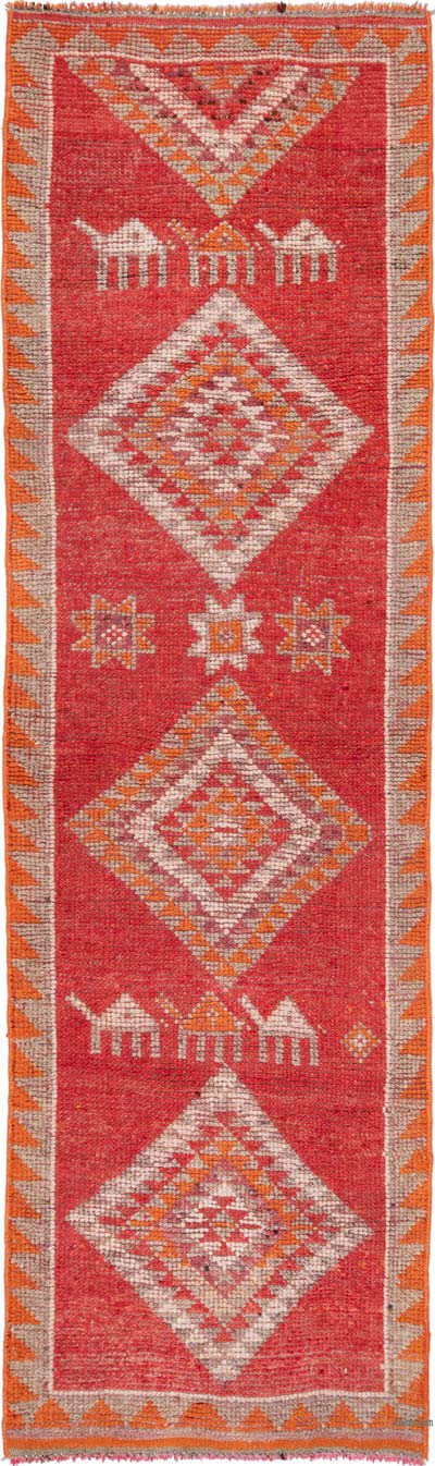 Vintage Tribal Runner Rug - 2' 11" x 10' 1" (35" x 121")