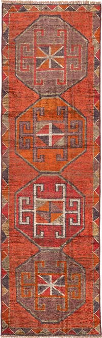 Vintage Tribal Runner Rug - 2' 10" x 9' 6" (34" x 114")