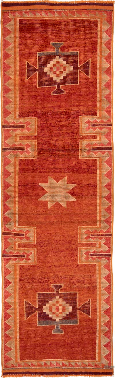 Vintage Tribal Runner Rug - 3' 3" x 10' 10" (39" x 130")