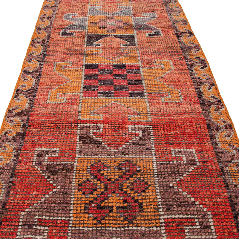 Vintage Tribal Runner Rug - 3'  x 10'  (36" x 120") - K0091772