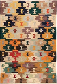New Turkish Handwoven Kilim Rug - 3' 11" x 5' 9" (47" x 69")