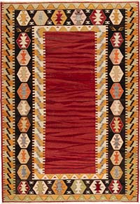 New Turkish Handwoven Kilim Rug - 4'  x 5' 9" (48" x 69")