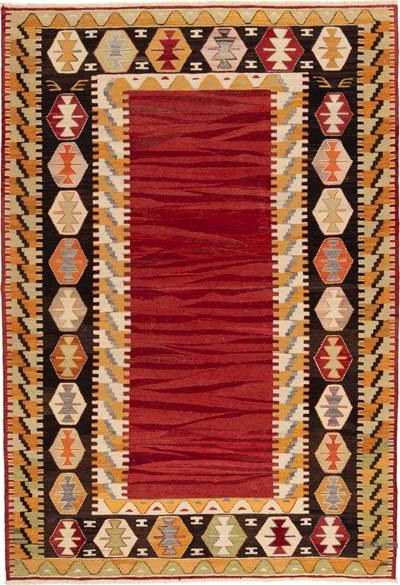 New Turkish Handwoven Kilim Rug - 4'  x 5' 9" (48" x 69")
