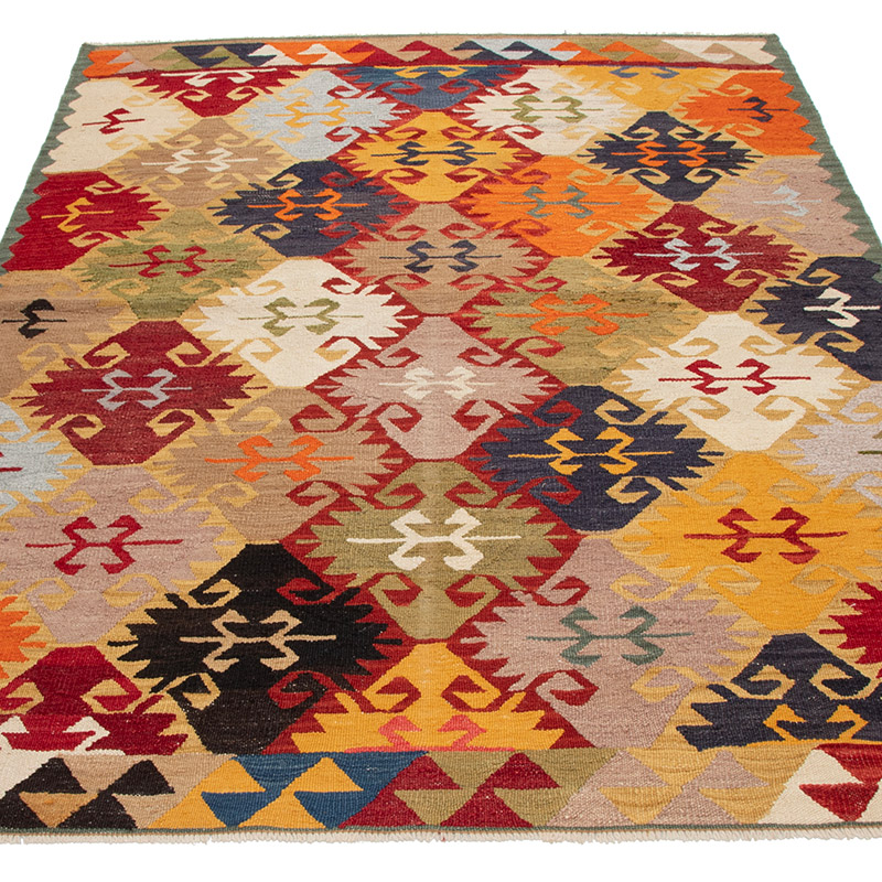 Nueva Alfombra Turca Kilim - 126 cm x 172 cm - K0091776
