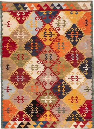 Yeni Kök Boya El Dokuma Kilim - 126 cm x 172 cm