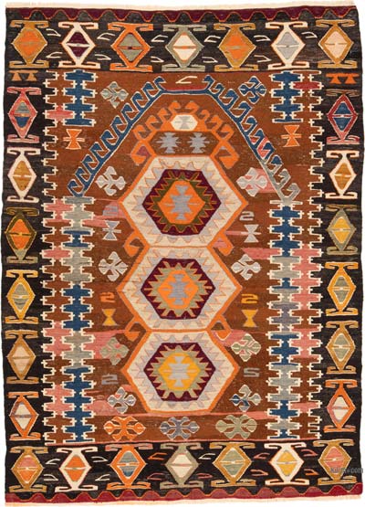 New Turkish Handwoven Kilim Rug - 4'  x 5' 6" (48" x 66")