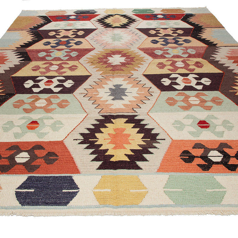 Nueva Alfombra Turca Kilim - 208 cm x 298 cm - K0091779