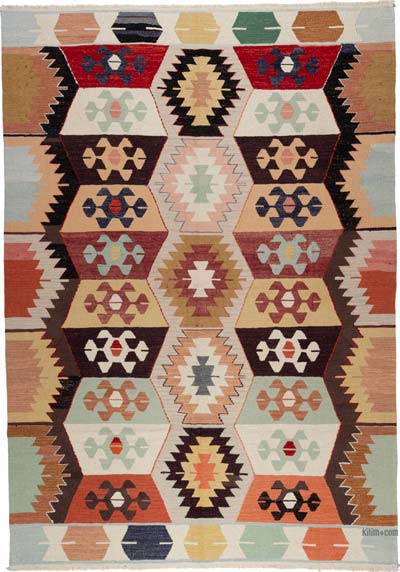 New Turkish Handwoven Kilim Rug - 6' 10" x 9' 9" (82" x 117")