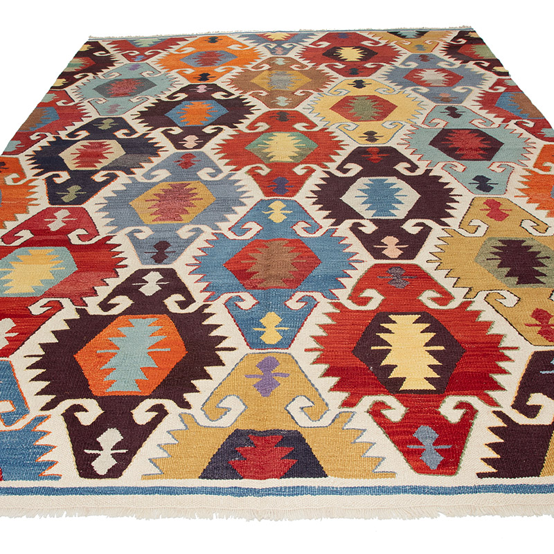 Nueva Alfombra Turca Kilim - 203 cm x 310 cm - K0091780