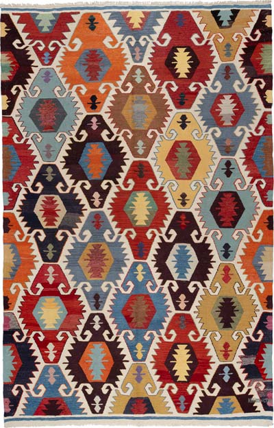 Yeni Kök Boya El Dokuma Kilim - 203 cm x 310 cm