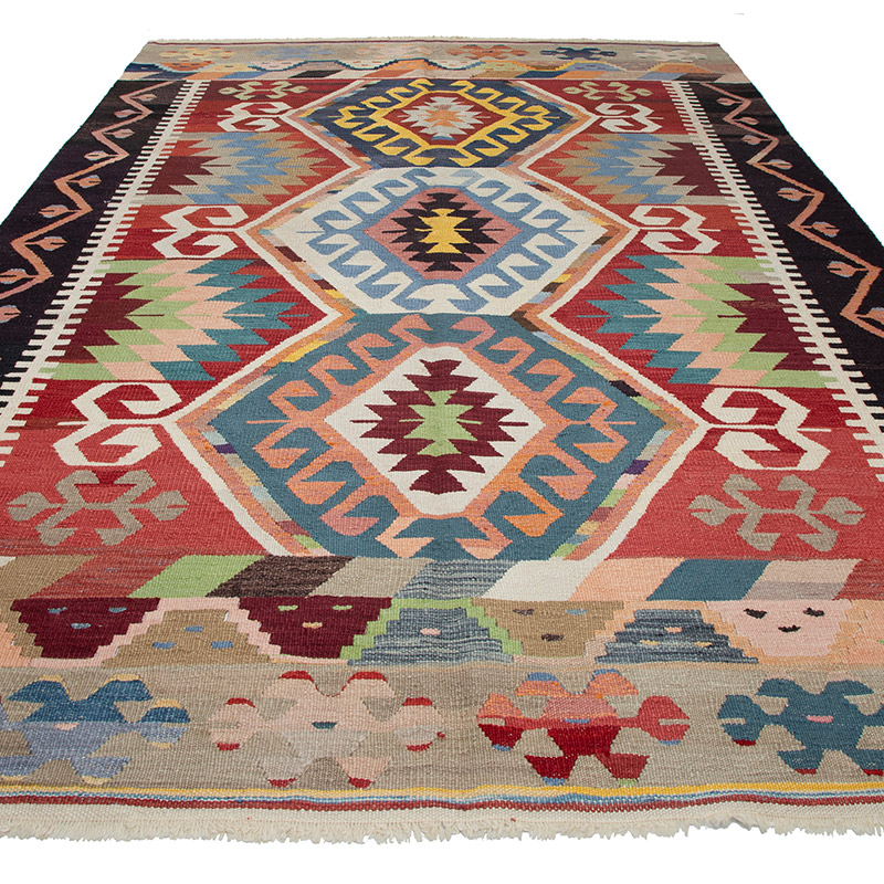 Nueva Alfombra Turca Kilim - 203 cm x 318 cm - K0091781