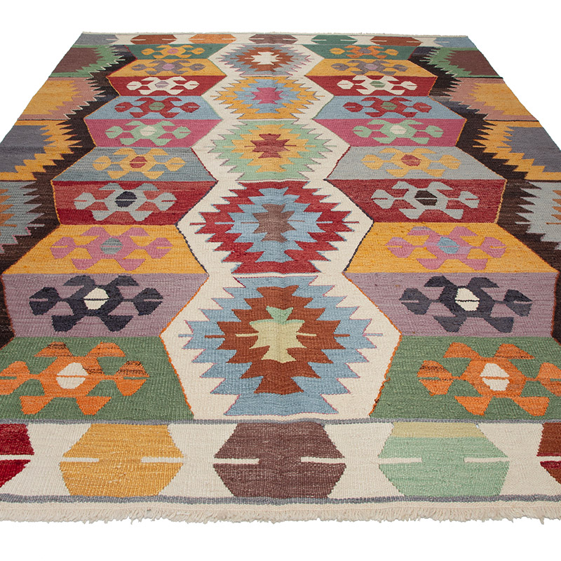 Nueva Alfombra Turca Kilim - 205 cm x 300 cm - K0091782