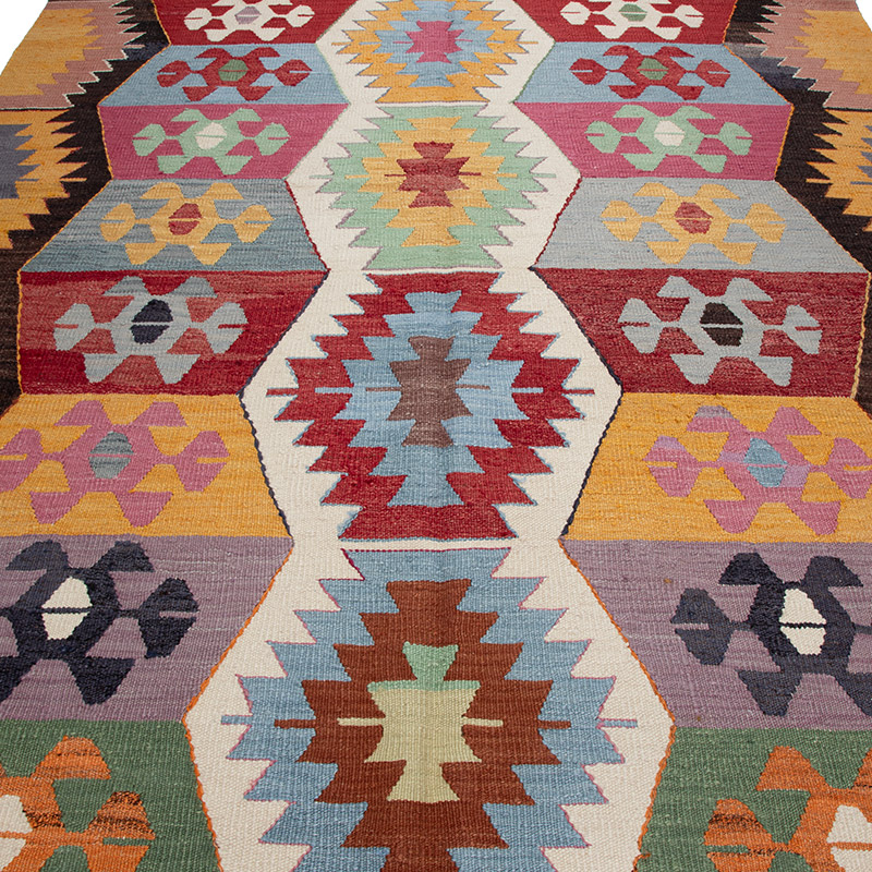 Nueva Alfombra Turca Kilim - 205 cm x 300 cm - K0091782