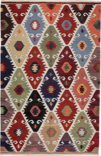 New Turkish Handwoven Kilim Rug - 6' 2" x 9' 5" (74" x 113")