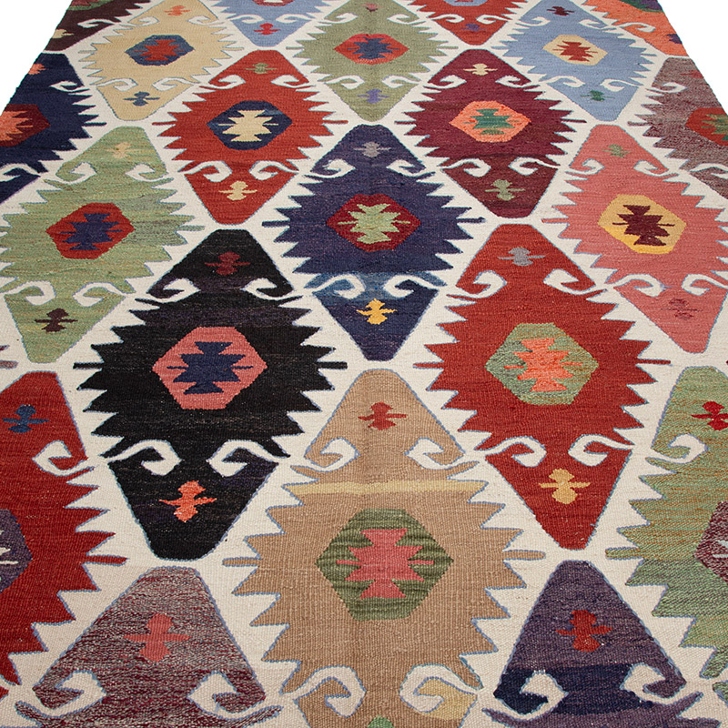 Nueva Alfombra Turca Kilim - 187 cm x 286 cm - K0091783