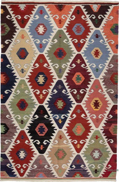New Turkish Handwoven Kilim Rug - 6' 2" x 9' 5" (74" x 113")