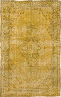 Over-dyed Vintage Hand-Knotted Turkish Rug - 5' 3" x 8' 5" (63" x 101")
