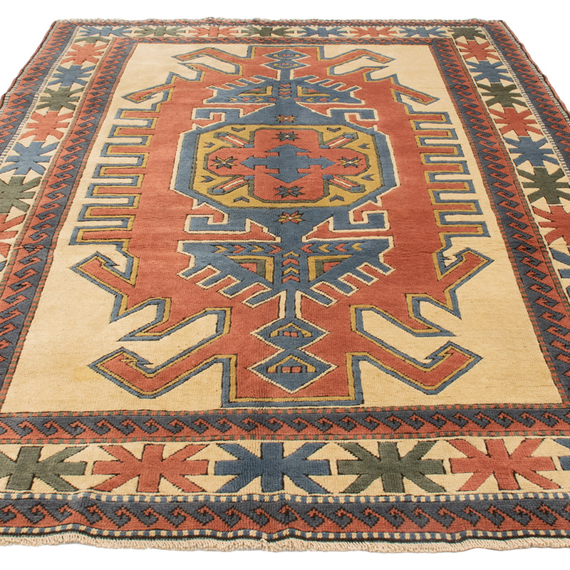 Alfombra Vintage Turca Anudada a Mano - 173 cm x 270 cm - K0091792