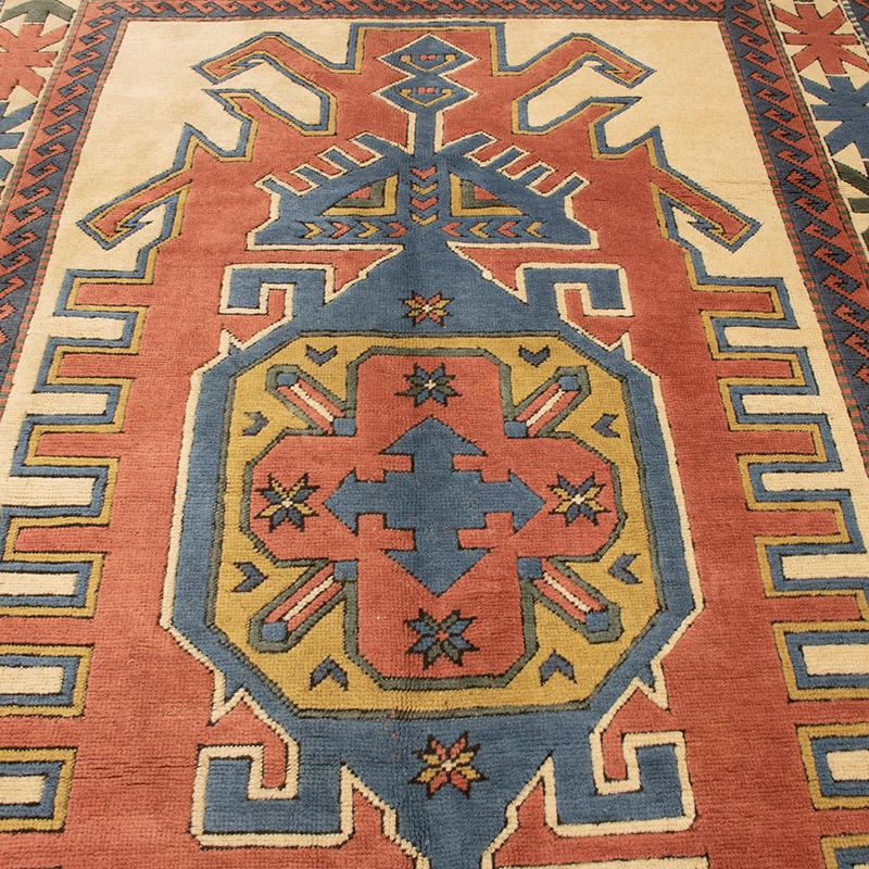 Alfombra Vintage Turca Anudada a Mano - 173 cm x 270 cm - K0091792