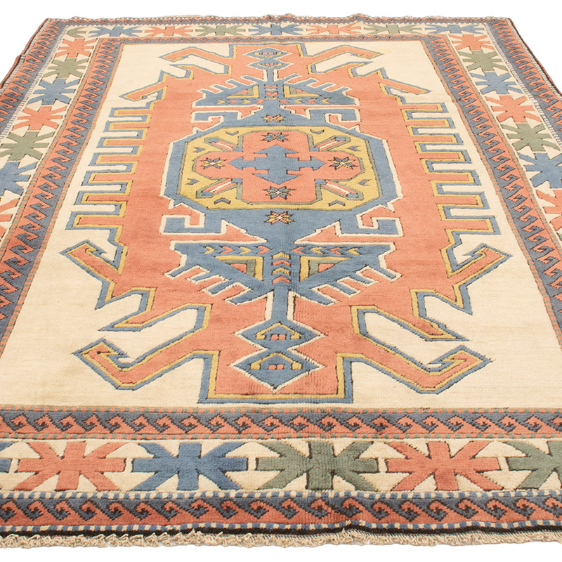 Alfombra Vintage Turca Anudada a Mano - 173 cm x 270 cm - K0091792