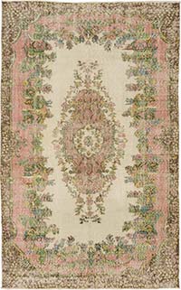Vintage Turkish Hand-Knotted Rug - 6' 3" x 9' 11" (75" x 119")