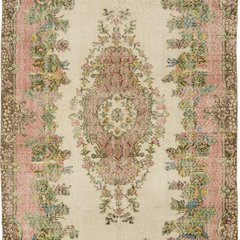 Alfombra Vintage Turca Anudada a Mano - 190 cm x 303 cm - K0091801