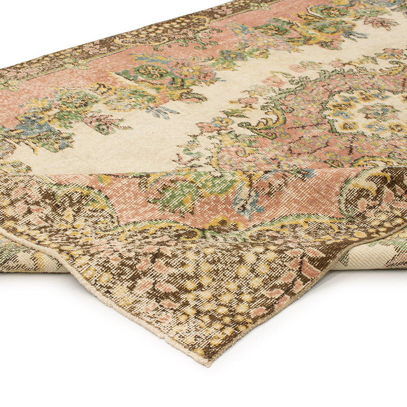 Alfombra Vintage Turca Anudada a Mano - 190 cm x 303 cm - K0091801
