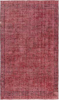 Over-dyed Vintage Hand-Knotted Turkish Rug - 6' 3" x 10' 4" (75" x 124")