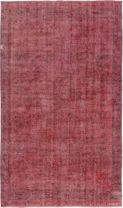 Over-dyed Vintage Hand-Knotted Turkish Rug - 6' 3" x 10' 4" (75" x 124")