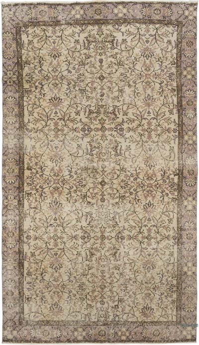 Vintage Turkish Hand-Knotted Rug - 5' 3" x 9' 2" (63" x 110")