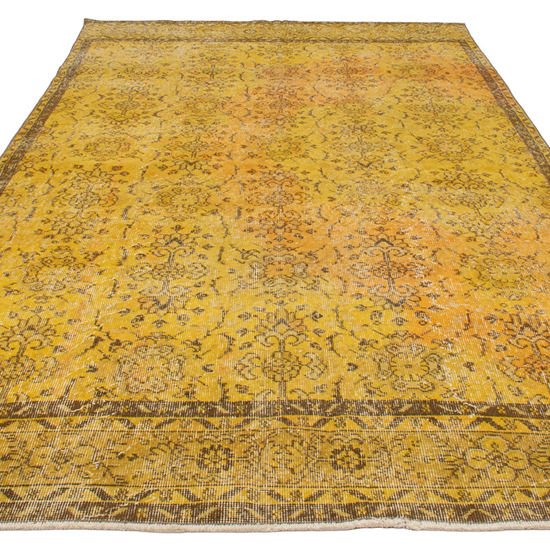 Alfombra Turca Vintage Sobre-teñida - 164 cm x 305 cm - K0091806