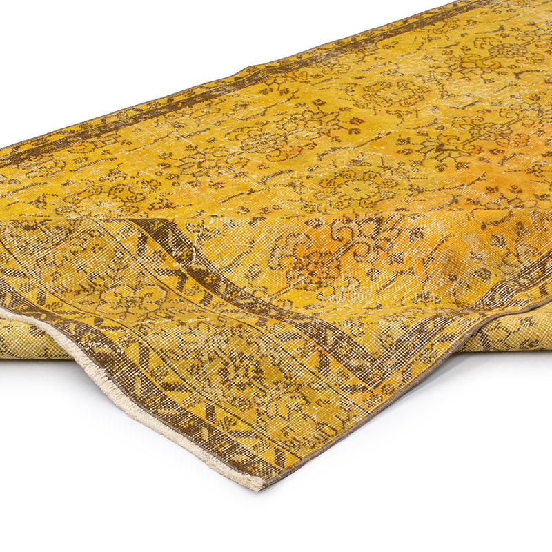 Alfombra Turca Vintage Sobre-teñida - 164 cm x 305 cm - K0091806