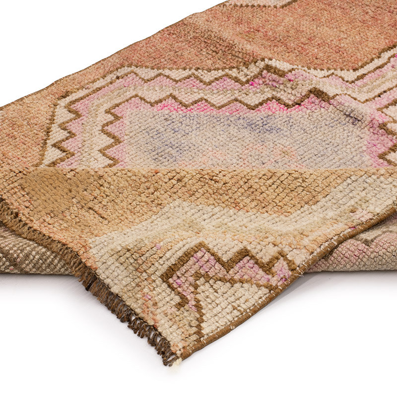 Pasillo Vintage Turco Anudado a Mano - 79 cm x 314 cm - K0091807