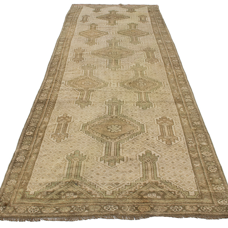 Pasillo Vintage Turco Anudado a Mano - 115 cm x 336 cm - K0092047