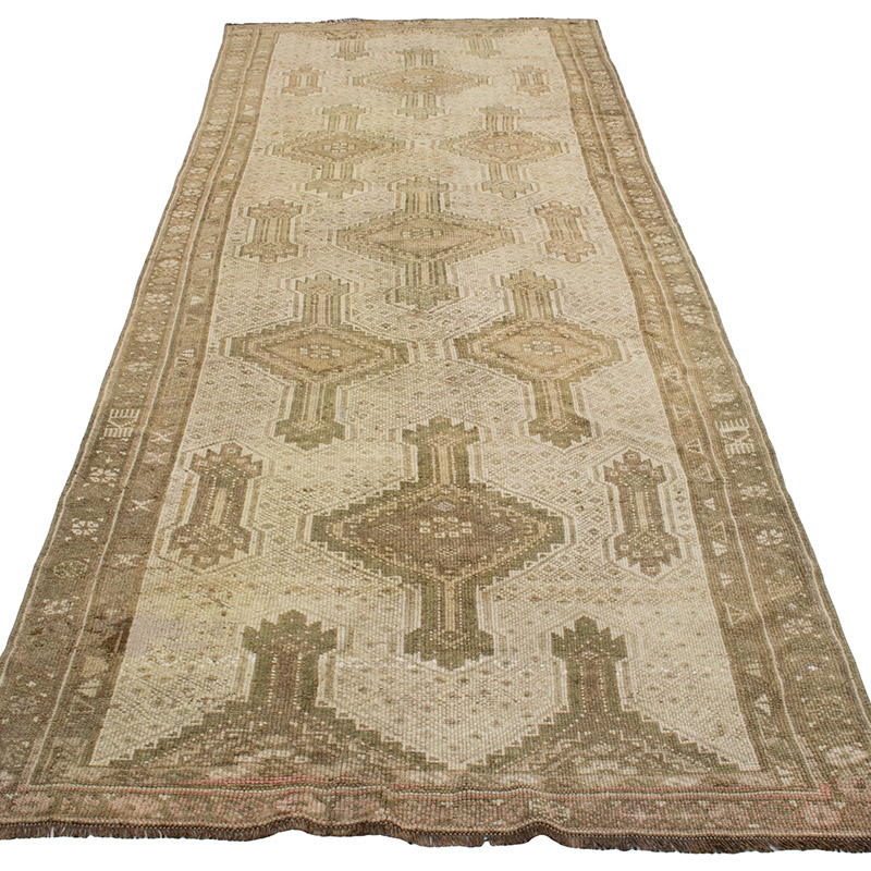 Pasillo Vintage Turco Anudado a Mano - 115 cm x 336 cm - K0092047