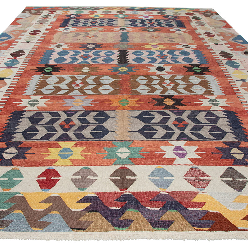 Yeni Kök Boya El Dokuma Kilim - 258 cm x 377 cm - K0092054